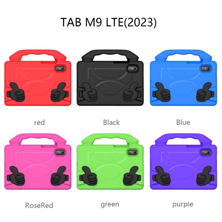 For Lenovo Tab M9 LTE 2023 Thumb Bracket EVA Shockproof Tablet Case(Red)