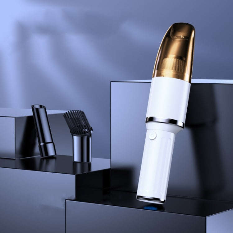 Q19  Mini Strong Suction Portable Handheld Wireless Car Vacuum Cleaner(White)