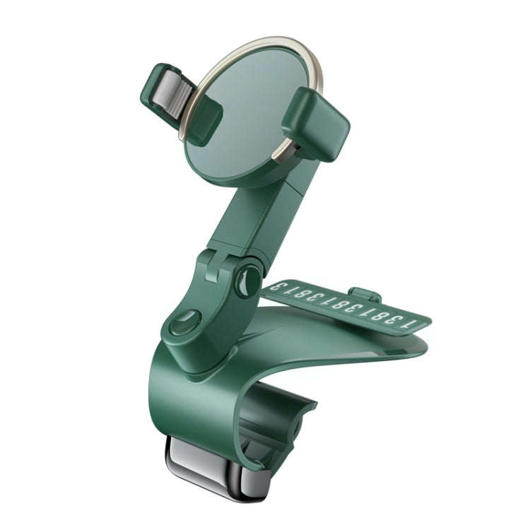 088 With Parking Phone Sign 360 Degrees Rotation Car Dashboard Mount Cell Phone Holder(Green)