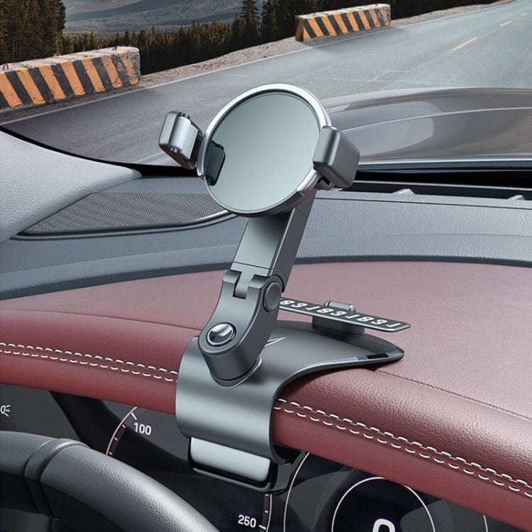 088 With Parking Phone Sign 360 Degrees Rotation Car Dashboard Mount Cell Phone Holder(Pink)