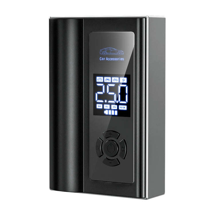 Ai8 Portable Multifunctional LCD Screen Emergency Power Supply 12V Car Start Air Pump(Black)