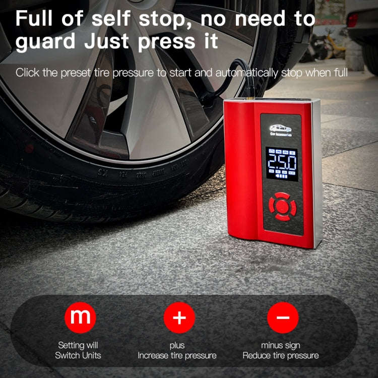 Ai8 Portable Multifunctional LCD Screen Emergency Power Supply 12V Car Start Air Pump(Black)