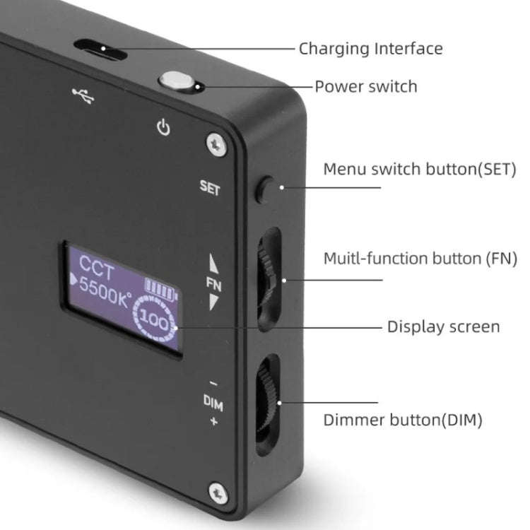 BL-P1 Portable RGB Pocket Fill Light Full Color 2500-8500K Photography Camera Light
