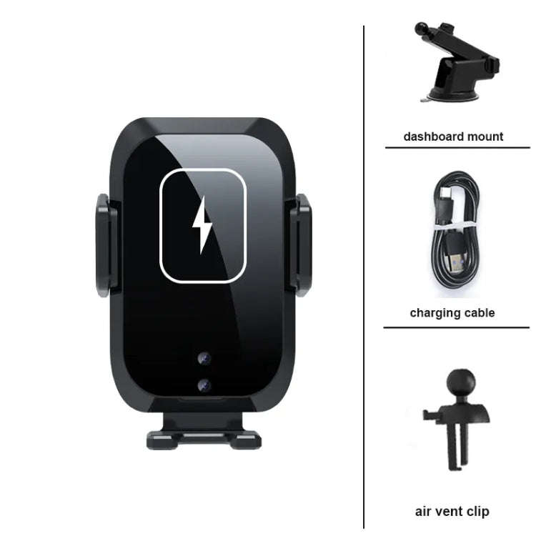X11 Three Axle Linkage 15W Smart Touch Automatic Retractable Clip Fast Charging Wireless Car Char...