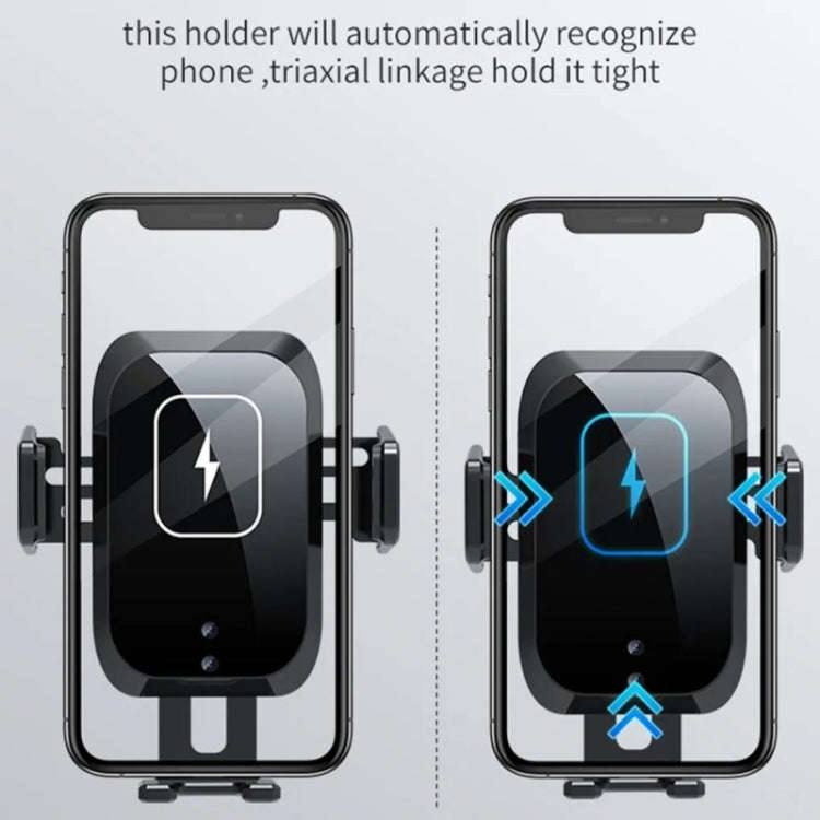 X11 Three Axle Linkage 15W Smart Touch Automatic Retractable Clip Fast Charging Wireless Car Char...