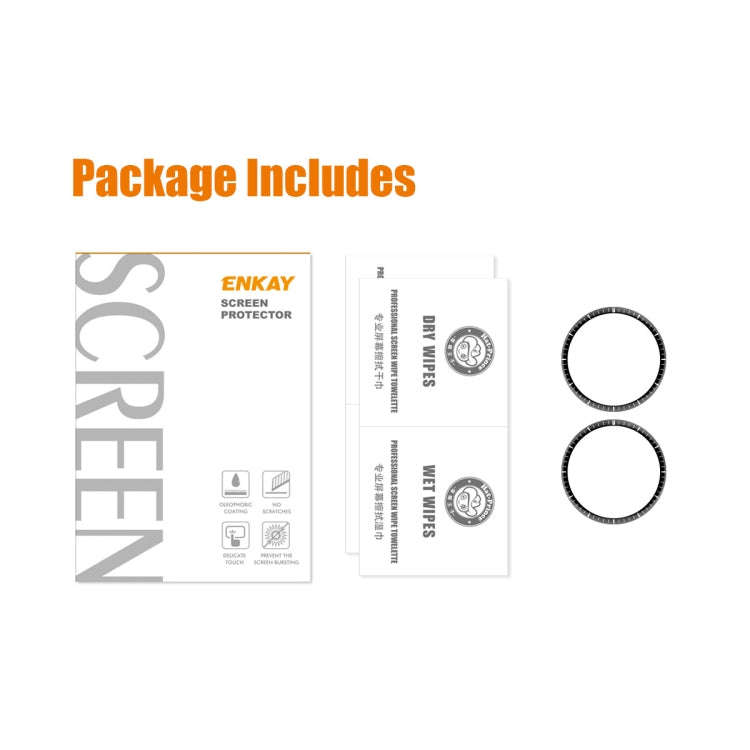 2pcs For Huawei Watch 4 Pro ENKAY 3D Full Coverage Soft PC Edge + PMMA HD Screen Protector Film