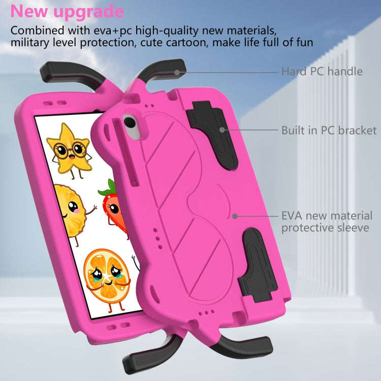 For Huawei Matepad SE 10.4 2023 Ice Baby EVA Shockproof Hard PC Tablet Case(Rose Red+Black)