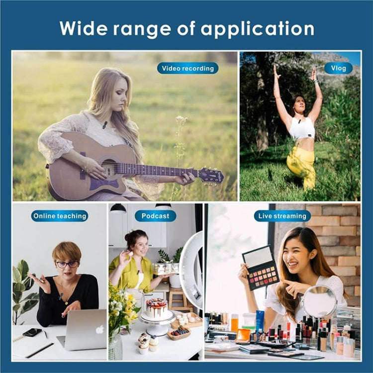 One by Two Wireless Lavalier Lapel Microphone for Android Phone & Computer with USB-C / Type-C Re...