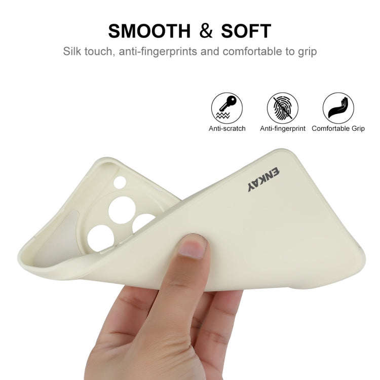 For OnePlus 12 ENKAY Liquid Silicone Soft Shockproof Phone Case(Light Green)