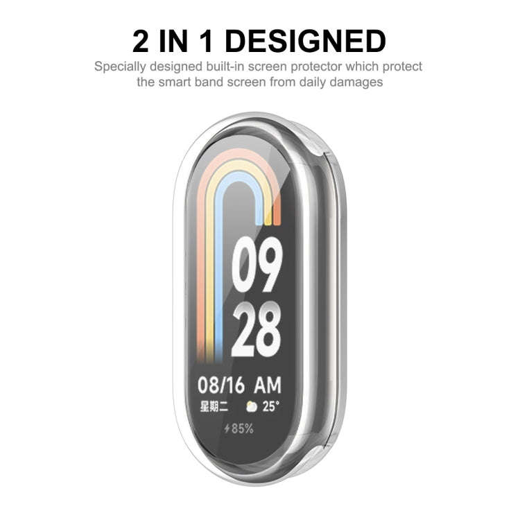 For Xiaomi Mi Band 8 ENKAY Hat-Prince Full Coverage Transparent Soft TPU Case with Screen Protection