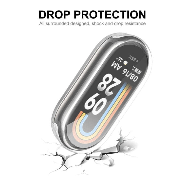 For Xiaomi Mi Band 8 ENKAY Hat-Prince Full Coverage Transparent Soft TPU Case with Screen Protection
