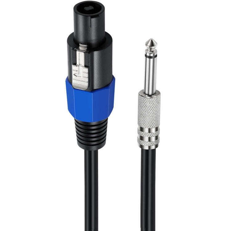 JUNSUNMAY Speakon Male to 6.35mm Male Audio Speaker Adapter Cable with Snap Lock, Length:25FT