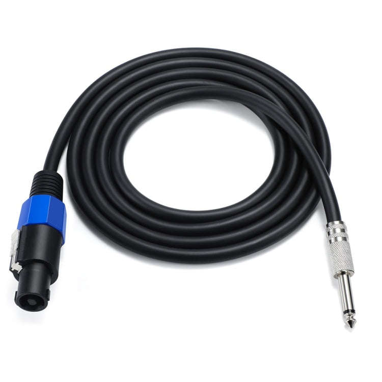 JUNSUNMAY Speakon Male to 6.35mm Male Audio Speaker Adapter Cable with Snap Lock, Length:25FT