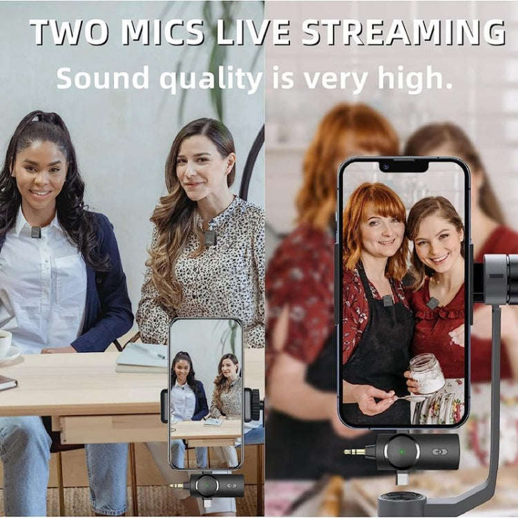One by Two 3 in 1 Mini Wireless Lavalier Microphone for iPhone / iPad / Android / PC Camera