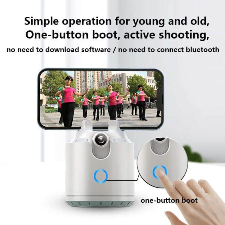 YUNTENG T7 360 Degree Rotation Desktop Smart PTZ Support Automatic Tracking(Black + White)