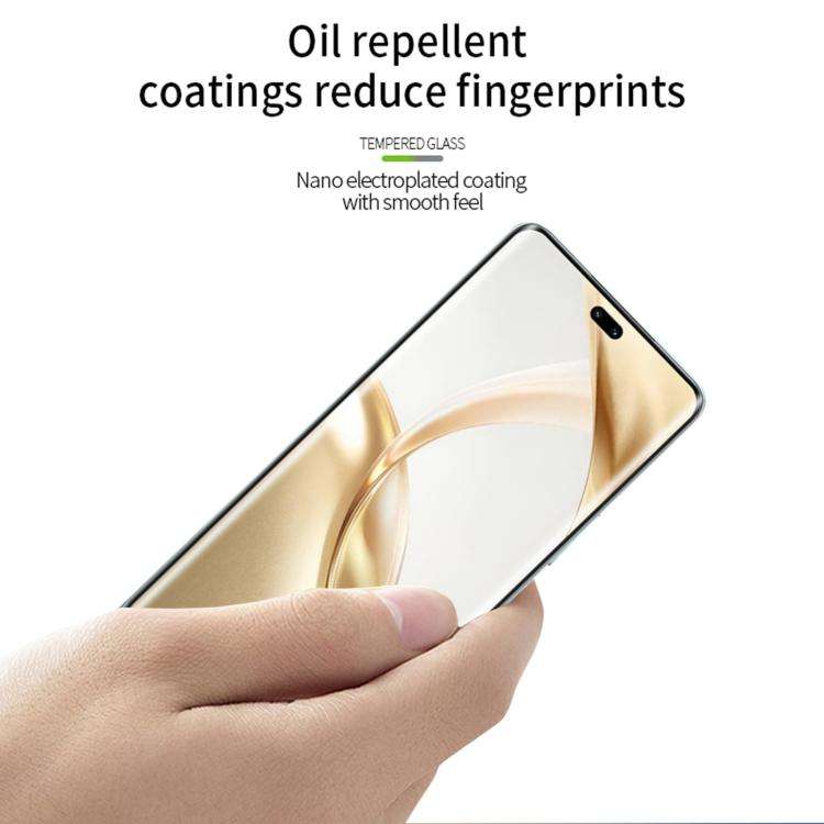 For Honor 200 Pro PINWUYO 9H 3D Hot Bending Tempered Glass Film(Black)