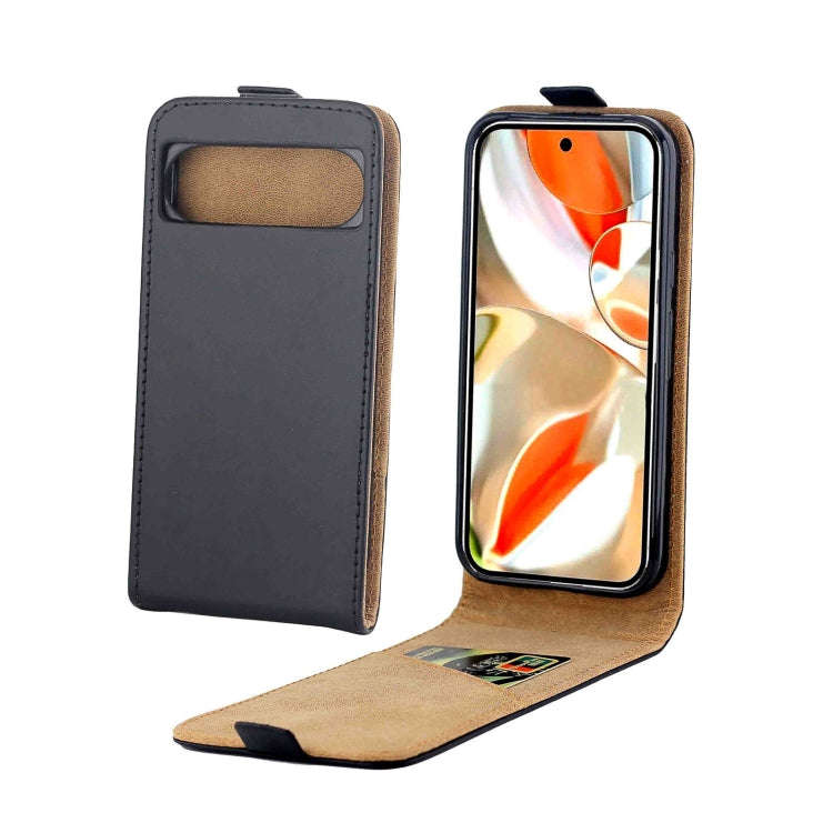 For Google Pixel 9 / 9 Pro Vertical Flip Leather Phone Case with Card Slot(Black)