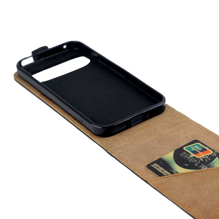 For Google Pixel 9 / 9 Pro Vertical Flip Leather Phone Case with Card Slot(Black)