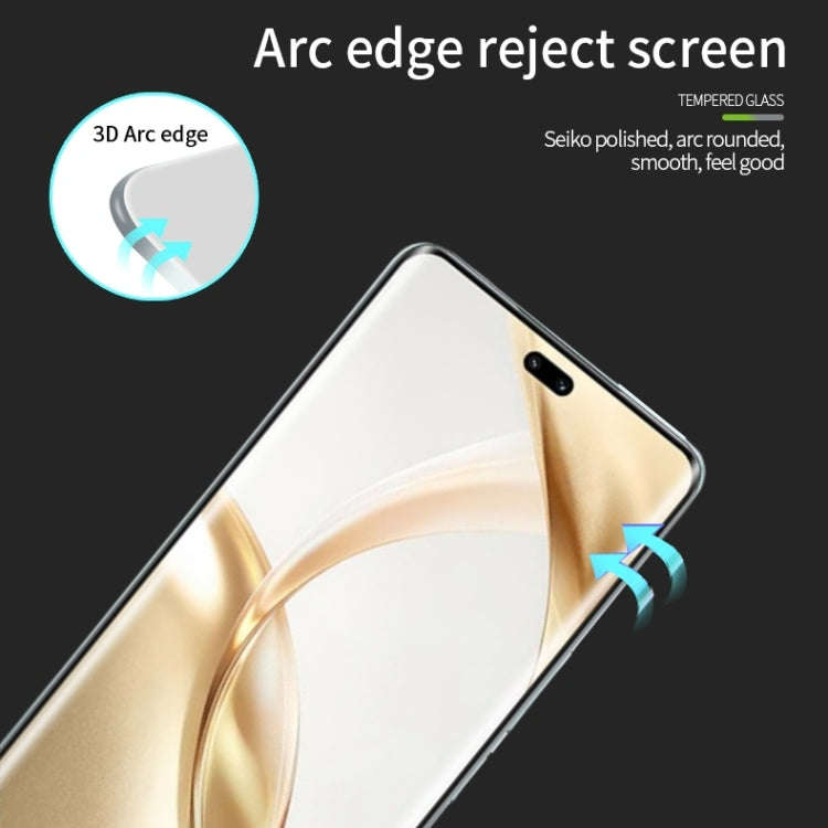 For Honor 200 Pro MOFI 9H 3D Hot Bending Tempered Glass Film(Black)