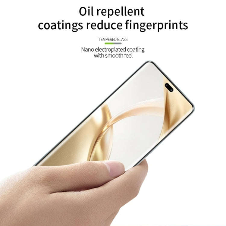 For Honor 200 Pro MOFI 9H 3D Hot Bending Tempered Glass Film(Black)