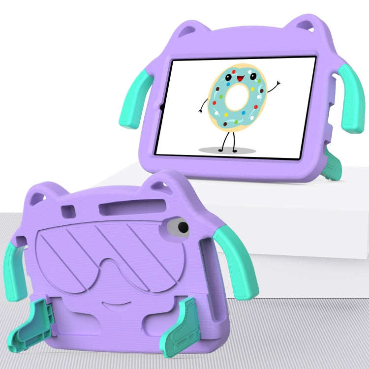 For Huawei MatePad T8 8.0 2020 Ice Baby EVA Shockproof Hard PC Tablet Case(Light Purple+Mint Green)