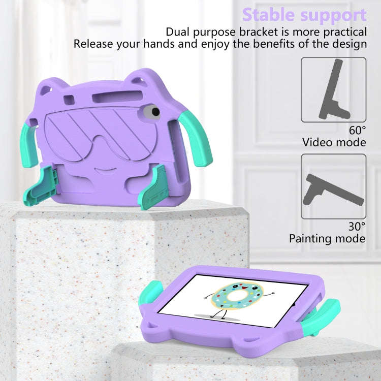 For Huawei MatePad T8 8.0 2020 Ice Baby EVA Shockproof Hard PC Tablet Case(Light Purple+Mint Green)