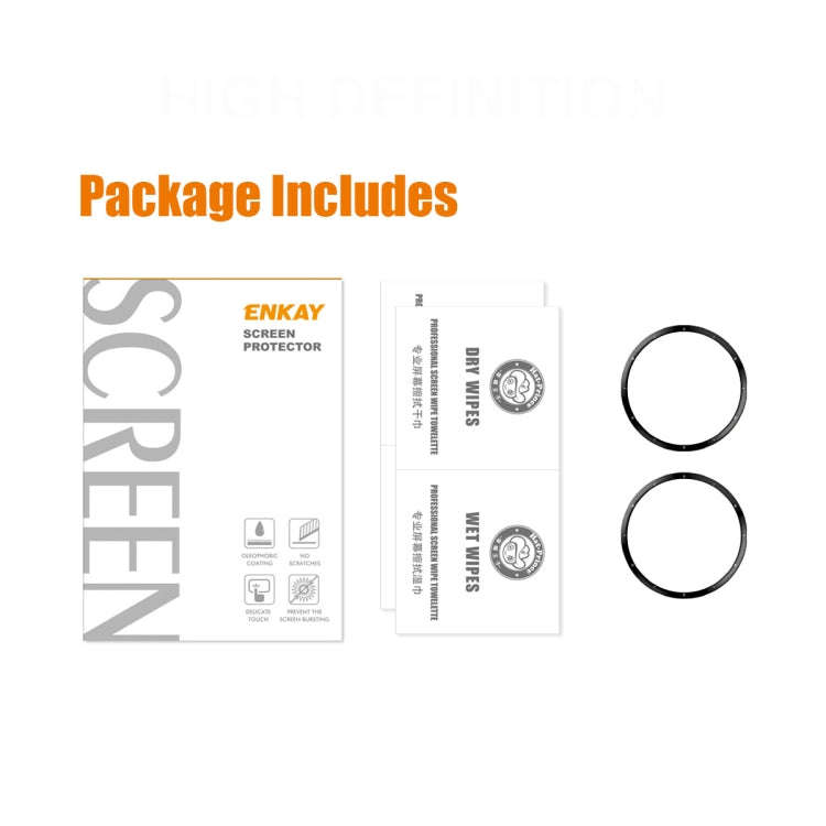 For Garmin Venu 3 2pcs ENKAY 3D Full Coverage Soft PC Edge PMMA HD Screen Protector Film