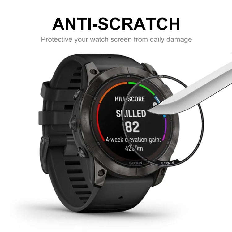 For Garmin Fenix 7 Pro 2pcs ENKAY 3D Full Coverage Soft PC Edge PMMA HD Screen Protector Film