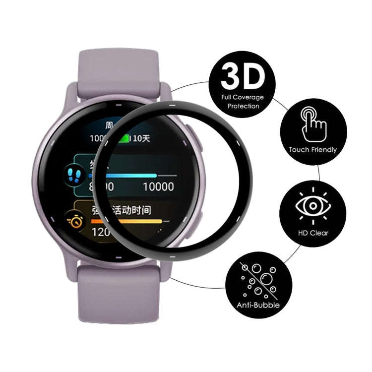 For Garmin Active 5 2pcs ENKAY 3D Full Coverage Soft PC Edge PMMA HD Screen Protector Film