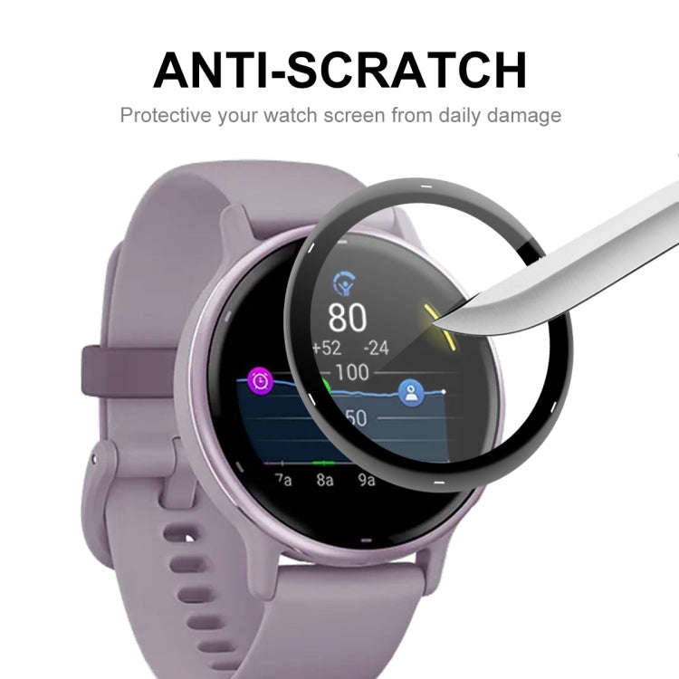 For Garmin Active 5 2pcs ENKAY 3D Full Coverage Soft PC Edge PMMA HD Screen Protector Film