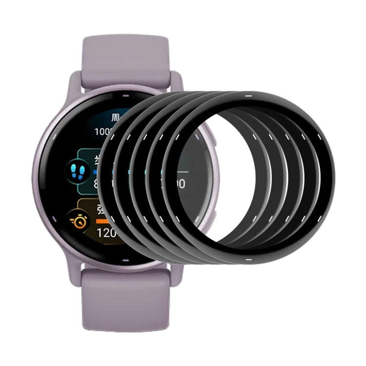 For Garmin Active 5 5pcs ENKAY 3D Full Coverage Soft PC Edge PMMA HD Screen Protector Film