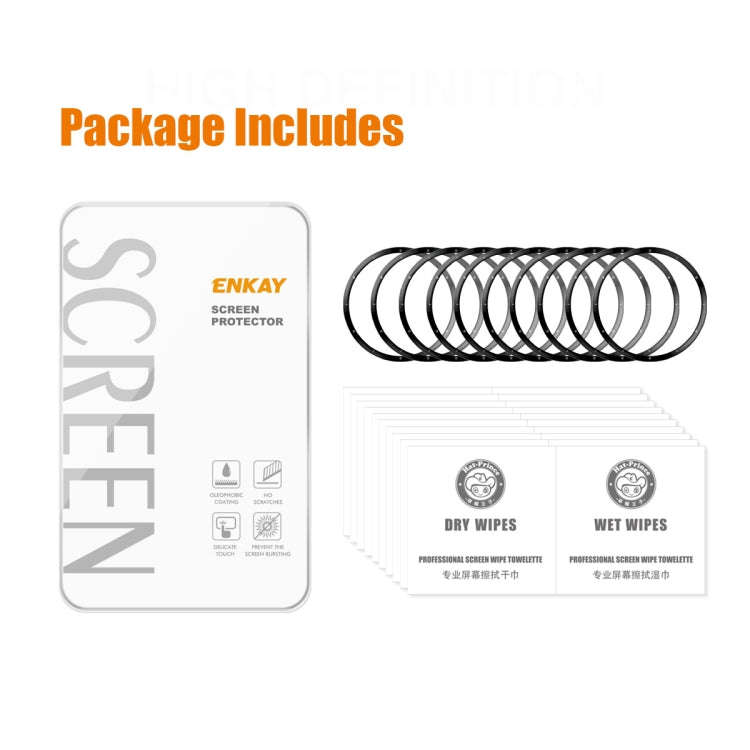 For Garmin Venu 3 10pcs ENKAY 3D Full Coverage Soft PC Edge PMMA HD Screen Protector Film