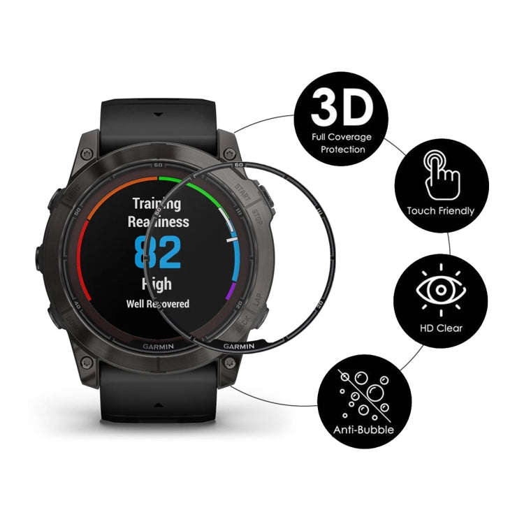 For Garmin Fenix 7 Pro 10pcs ENKAY 3D Full Coverage Soft PC Edge PMMA HD Screen Protector Film