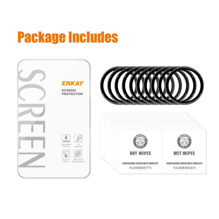 For Garmin Active 5 10pcs ENKAY 3D Full Coverage Soft PC Edge PMMA HD Screen Protector Film