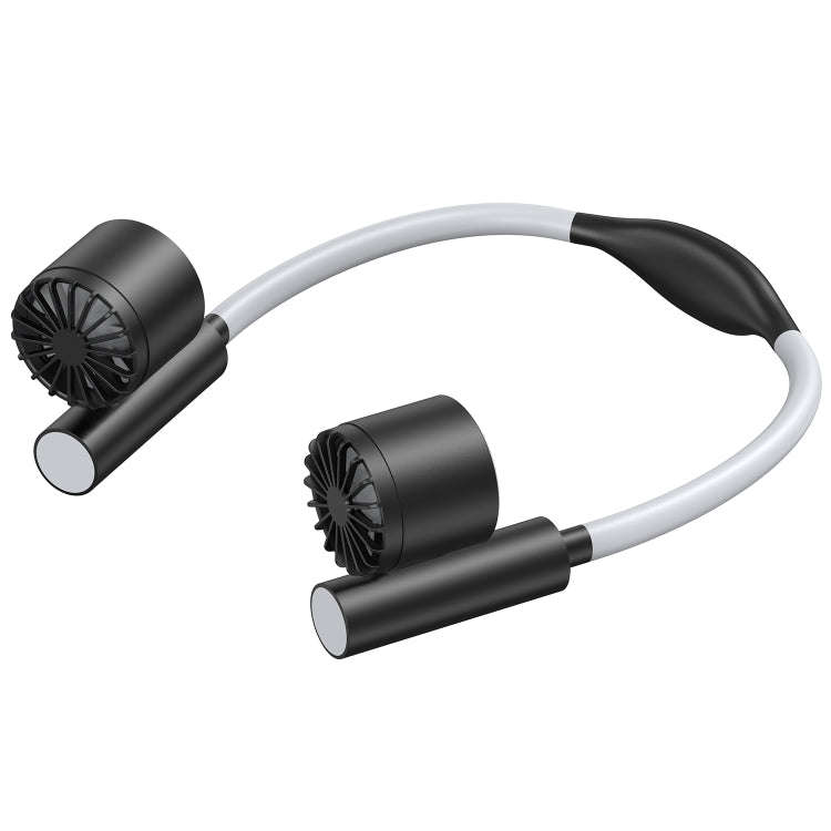 Long Life Twin-head Turbine Bladeless Neck Lazy Sports Fan(Black)