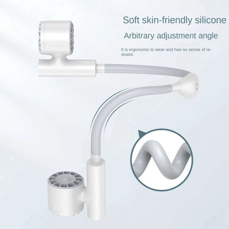 Long Life Twin-head Turbine Bladeless Neck Lazy Sports Fan(White)