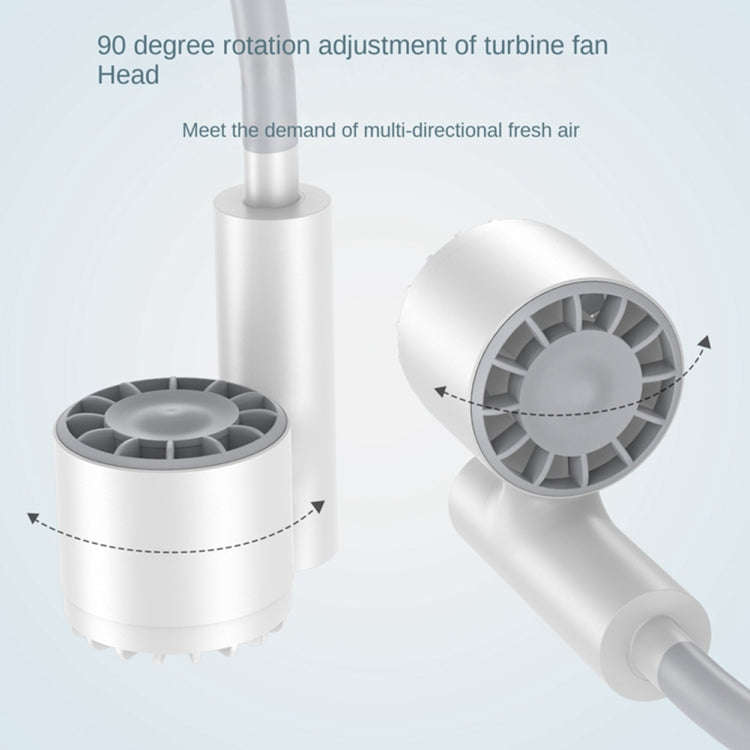 Long Life Twin-head Turbine Bladeless Neck Lazy Sports Fan(White)