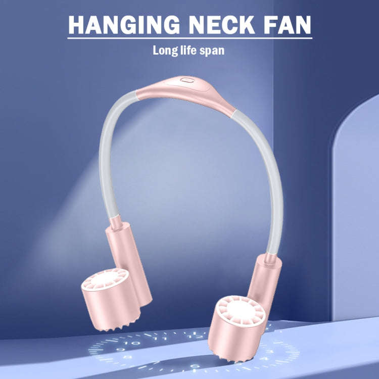 Long Life Twin-head Turbine Bladeless Neck Lazy Sports Fan(White)