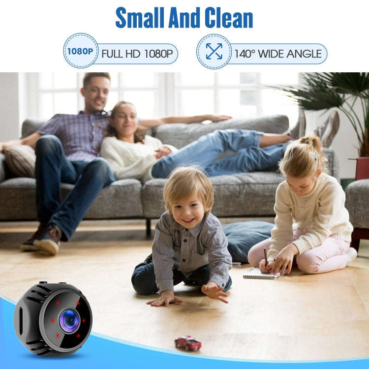 W8 Mini Camera HD 1080P Night Vision Battery Video Surveillance Wifi Smart Home Camera(Black)