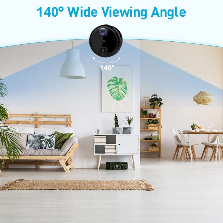 R10 4K HD Night Vision Cell Phone Remote Camera WiFi Webcam Home Network Monitor Camera(White)