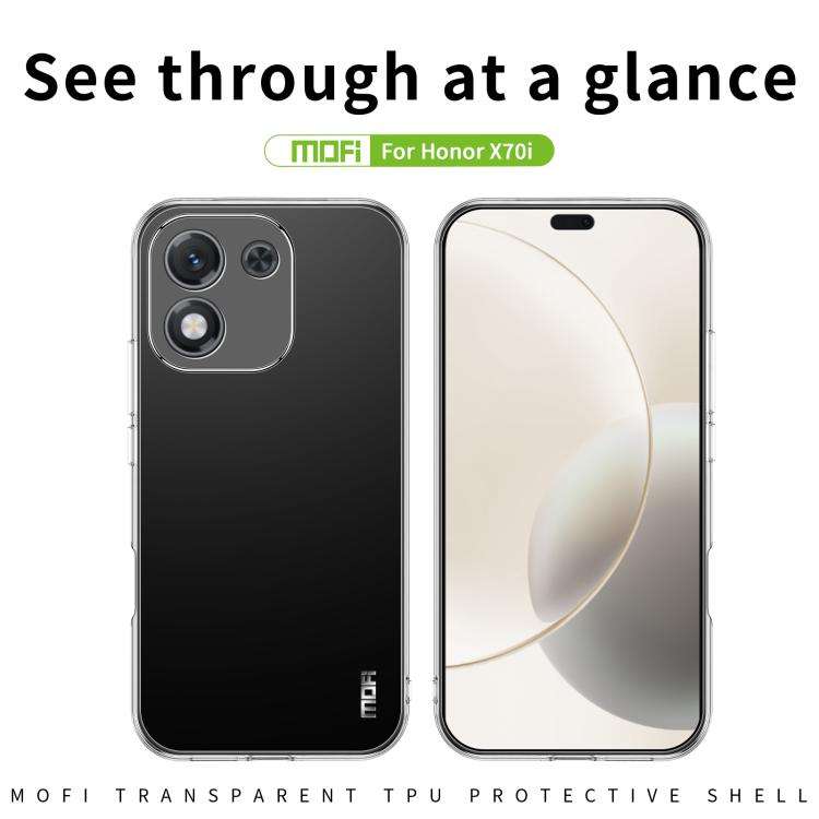 For Honor X70i MOFI Ming Series Ultra-thin TPU Phone Case(Transparent)