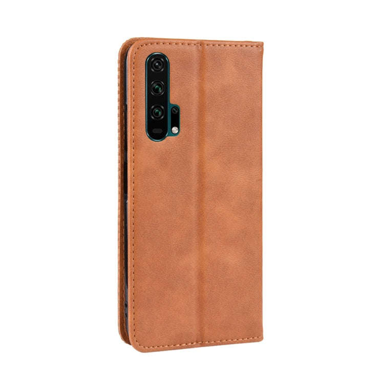 Magnetic Buckle Retro Crazy Horse Texture Horizontal Flip Leather Case for HUAWEI Honor 20pro , w...