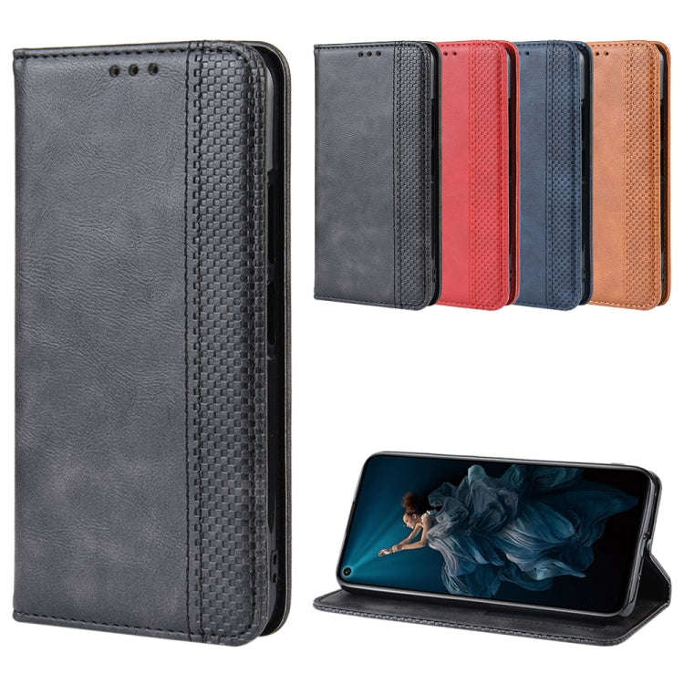 Magnetic Buckle Retro Crazy Horse Texture Horizontal Flip Leather Case for HUAWEI Honor 20pro , w...