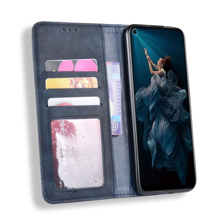 Magnetic Buckle Retro Crazy Horse Texture Horizontal Flip Leather Case for HUAWEI Honor 20pro , w...
