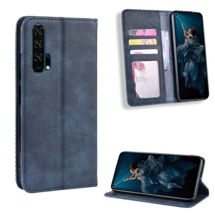 Magnetic Buckle Retro Crazy Horse Texture Horizontal Flip Leather Case for HUAWEI Honor 20pro , w...