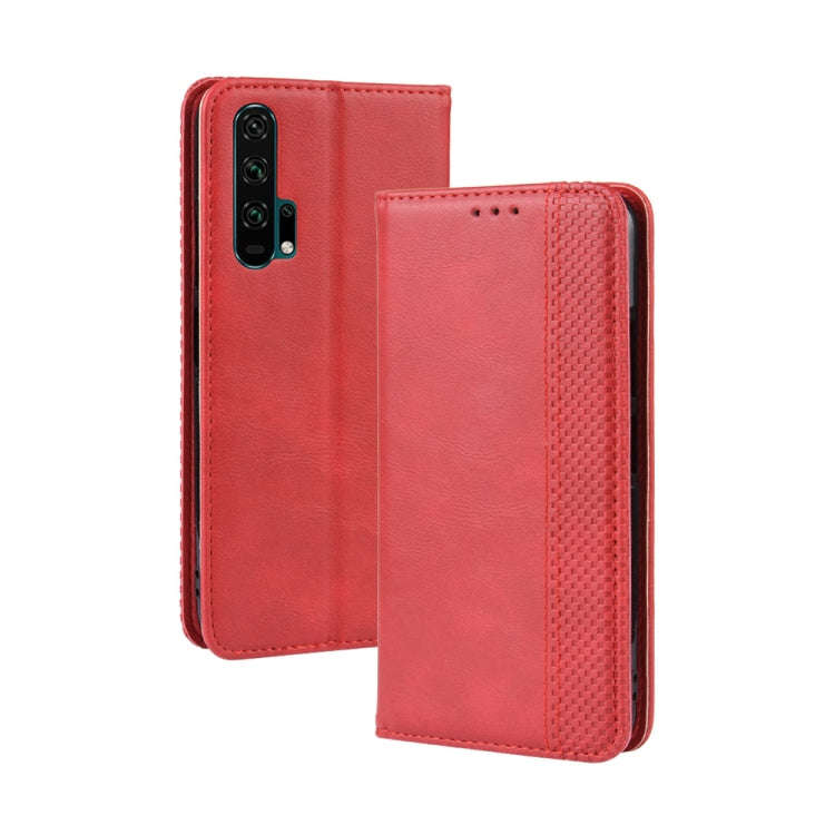 Magnetic Buckle Retro Crazy Horse Texture Horizontal Flip Leather Case for HUAWEI Honor 20pro , w...