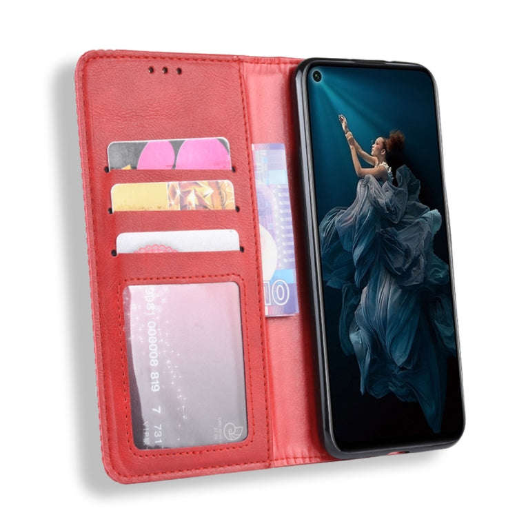 Magnetic Buckle Retro Crazy Horse Texture Horizontal Flip Leather Case for HUAWEI Honor 20pro , w...