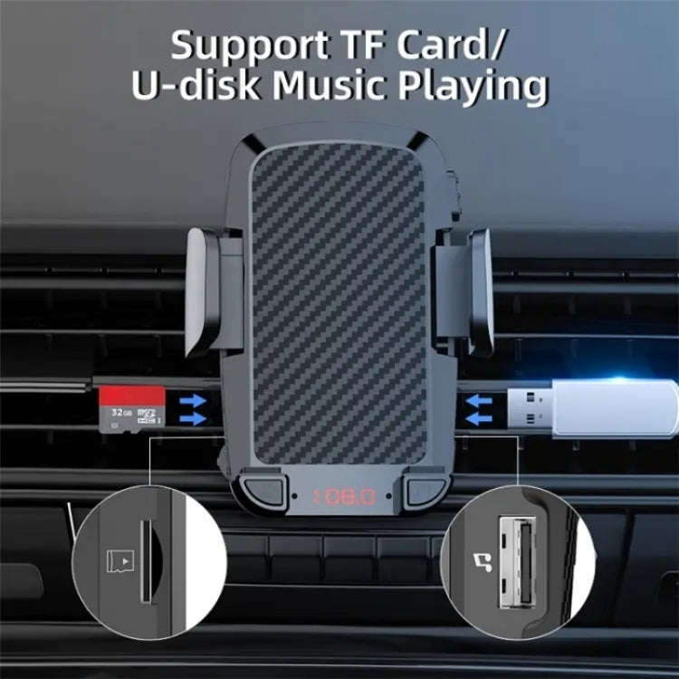 CS14 Car Interior Air Vent Mount Phone Stand MP3 Player FM Bluetooth Transmitter