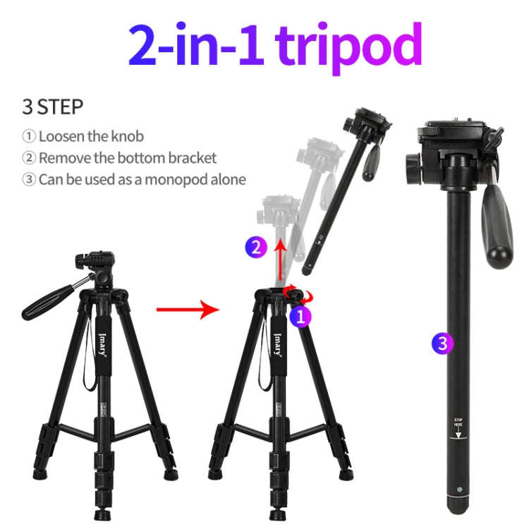 JMARY KP2254 Three colors are available Cell Phone SLR Outdoor Photography Tripod Stand(Red)