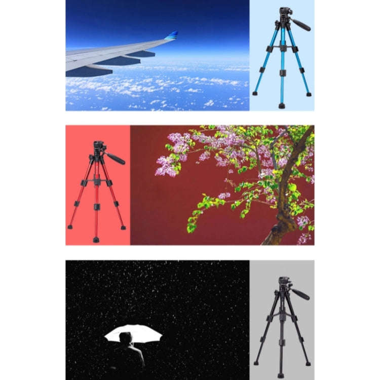 JMARY KP-2203 Portable Aluminum Alloy Telescopic SLR Camera Phone Photography Tripod(Black)
